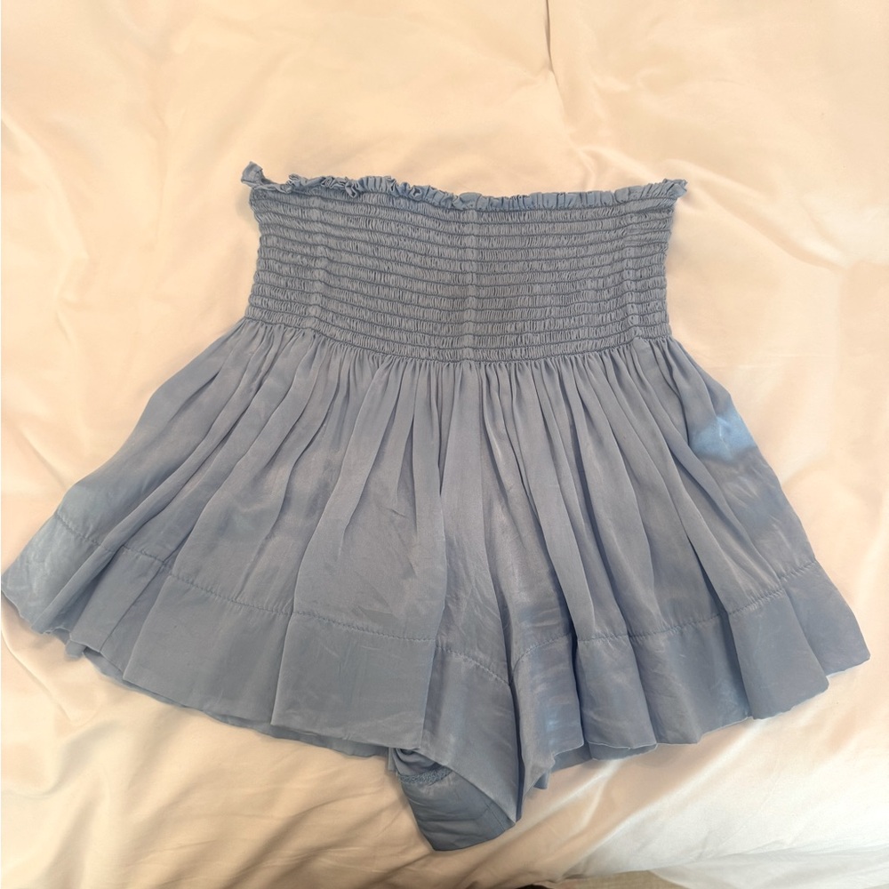 KOCH Light Blue Smocked Waist Skirt